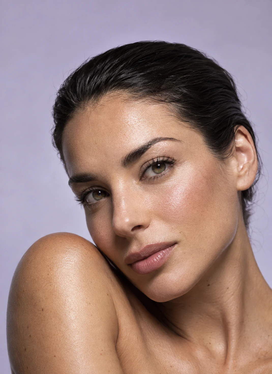 Beauty portrait showing defined brows